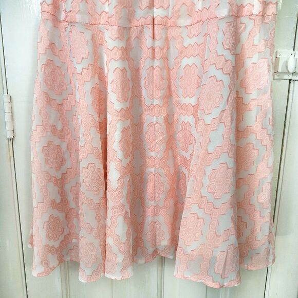 Tommy Hilfiger Geometric Sleeveless Smock Midi Dress Sz 4 - Picture 5 of 15